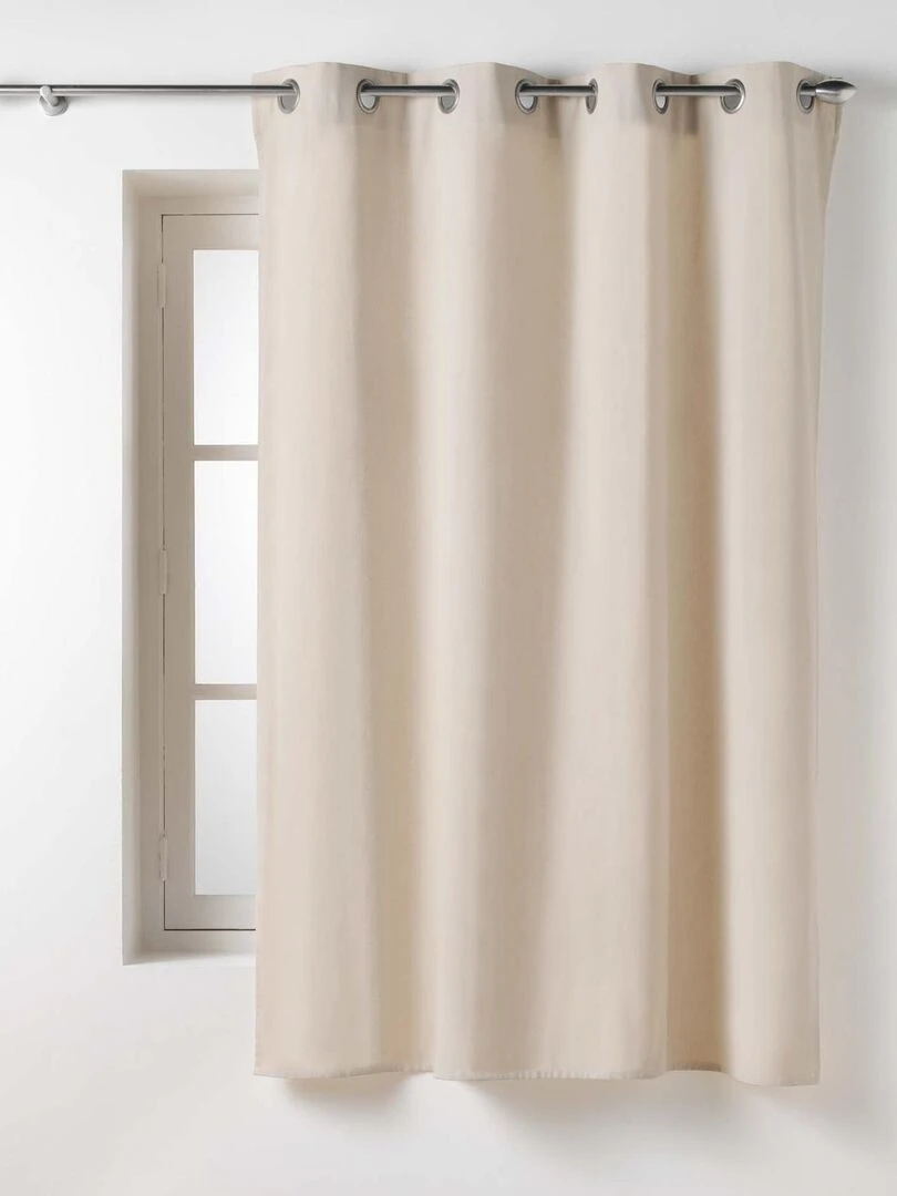 Rideau d'ameublement en poly/coton recyclé Beige clair