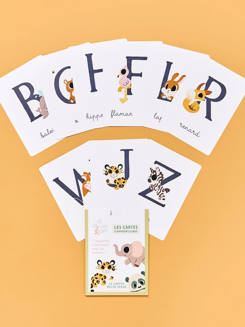 Cartes d'apprentissage 'L'alphabet avec les animaux'   N/A