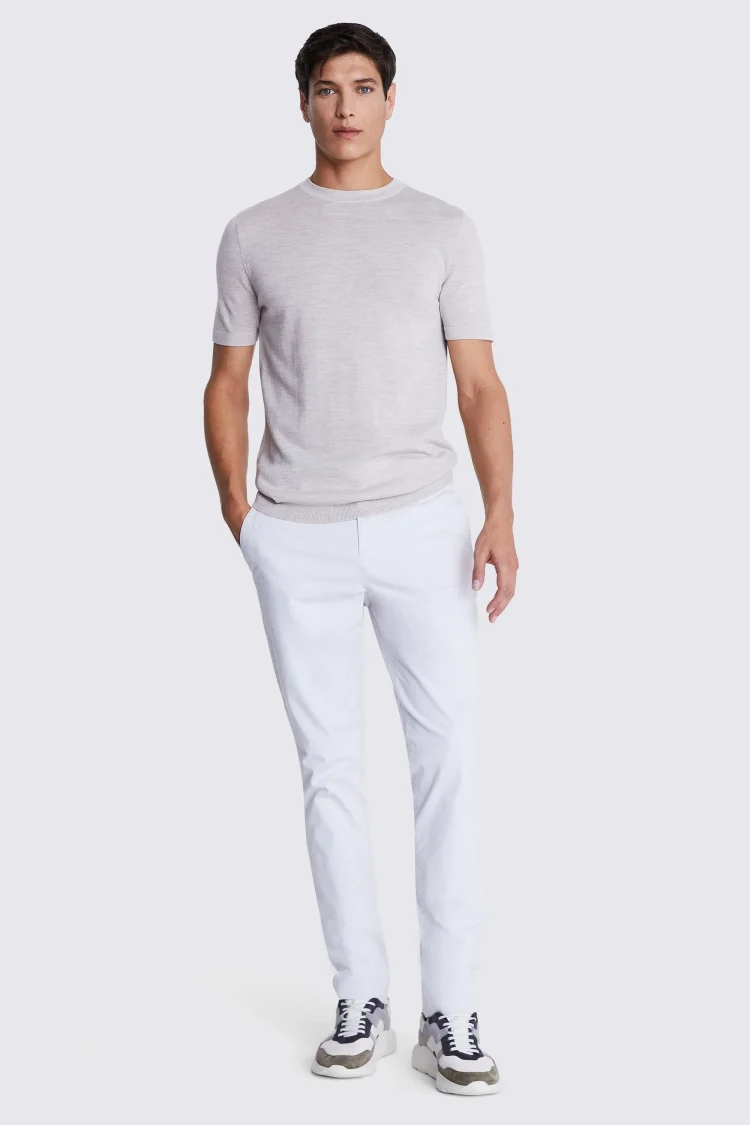 Light Grey Marl Crew Neck T-Shirt   Buy Online at Moss