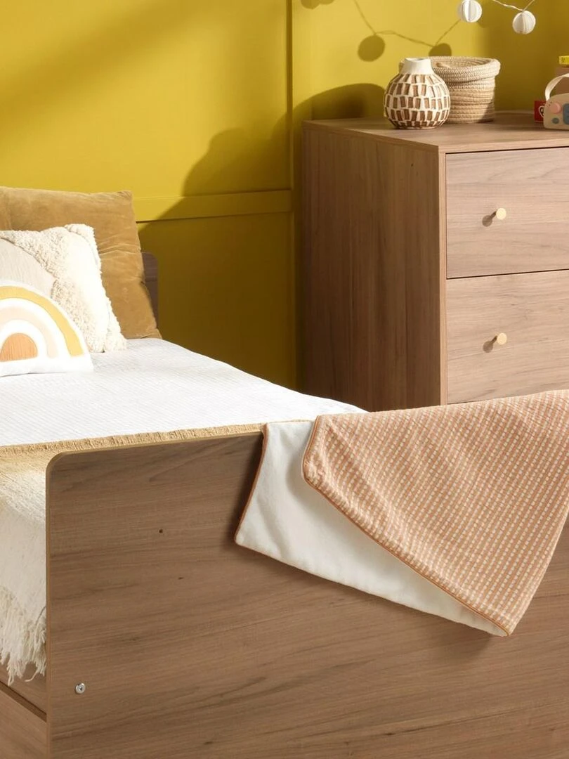 Couverture 75x100 cm en coton blanc   SAUTHON   Blanc