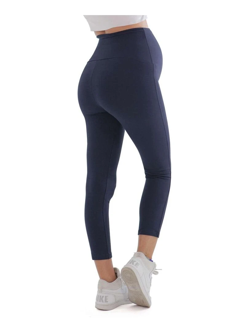 Legging de grossesse été en coton respirant  7/8   Blue   Bleu