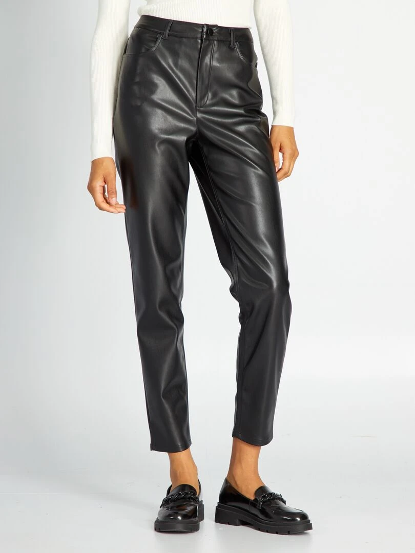 Pantalon en simili   noir