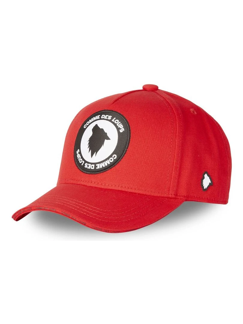 Casquette uni en coton Bas Comme Des Loups Rouge