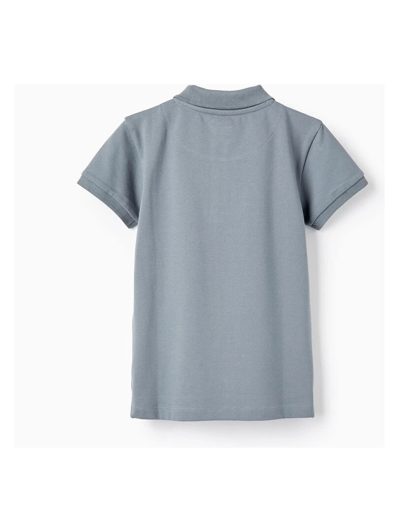 Polo à manches courtes en piqué de coton pour garçon 'B&S' manches courtes Bleu