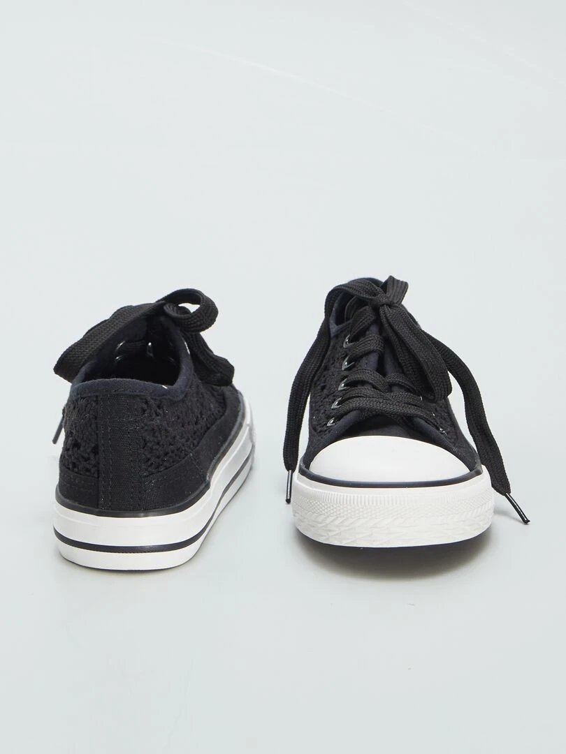 Baskets en toile ajourées   Noir
