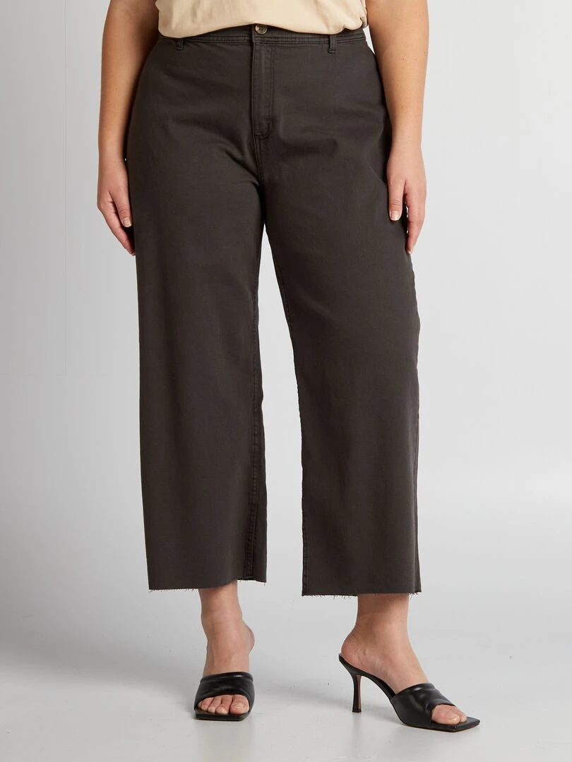 Jean large à taille haute noir