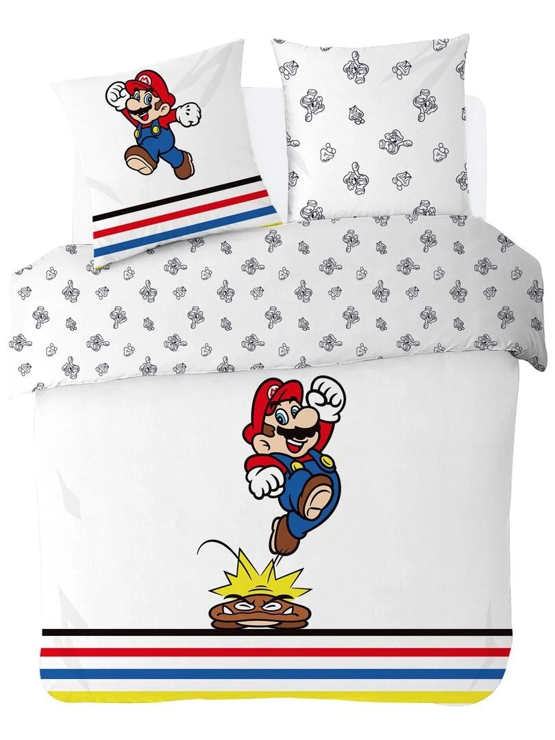 MARIO Housse de couette Mario Goomba 220x240 cm Polycoton Blanc Blanc