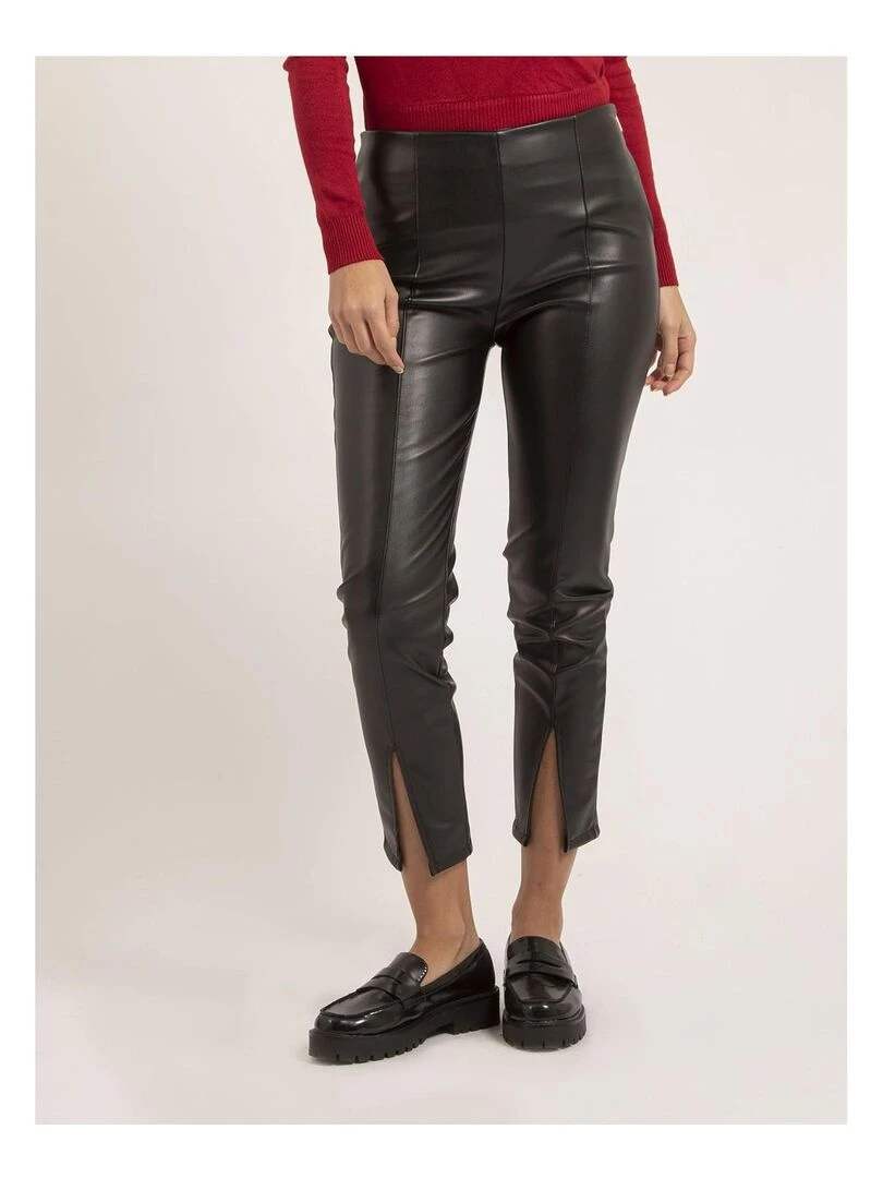 Pantalon legging simili cuir ELENA Noir