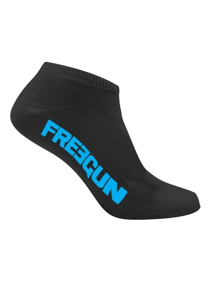 Lot de 5 Paires de Chaussettes Socquettes homme uni Freegun   Noir