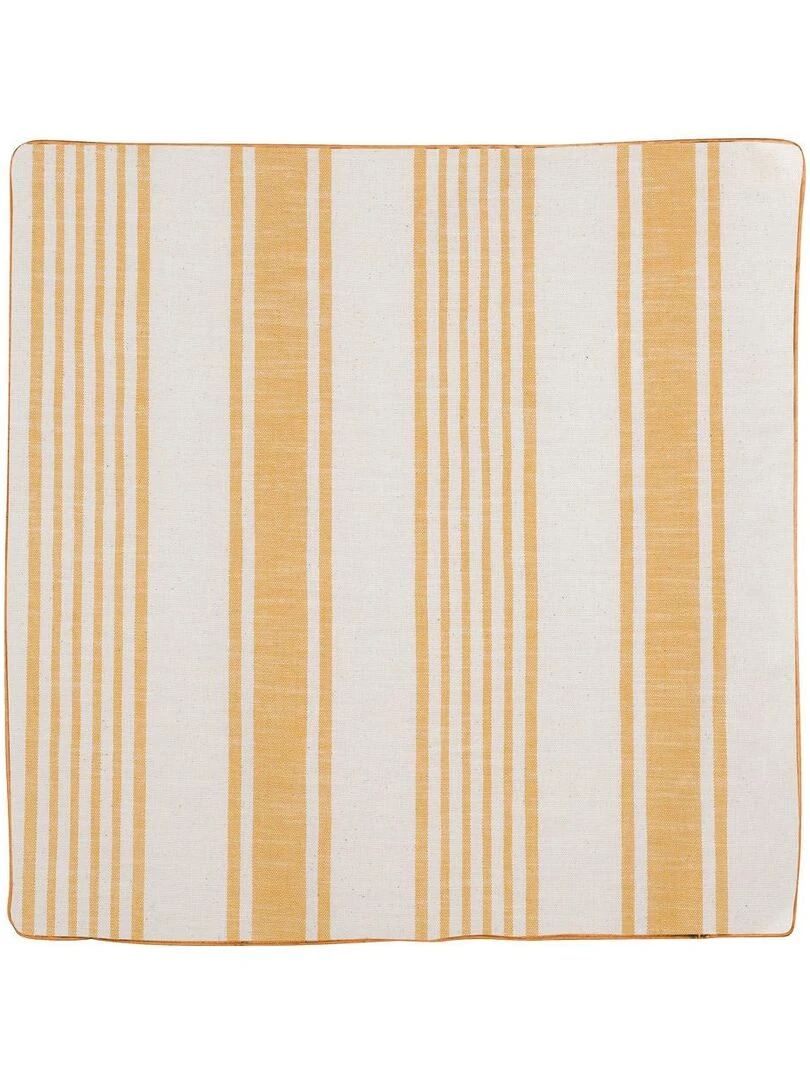 Housse de coussin Effet rayures d'antan Jaune