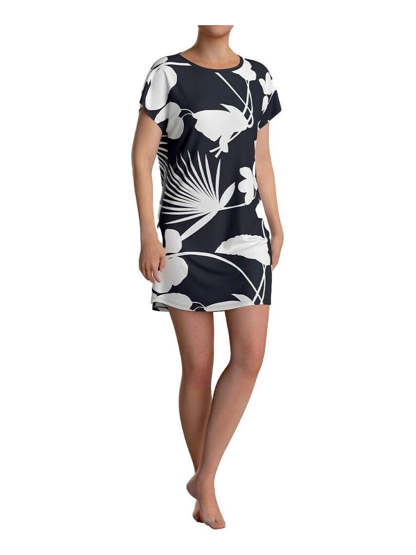 Chemise de nuit courte 100% Lyocell Sharon Bleu