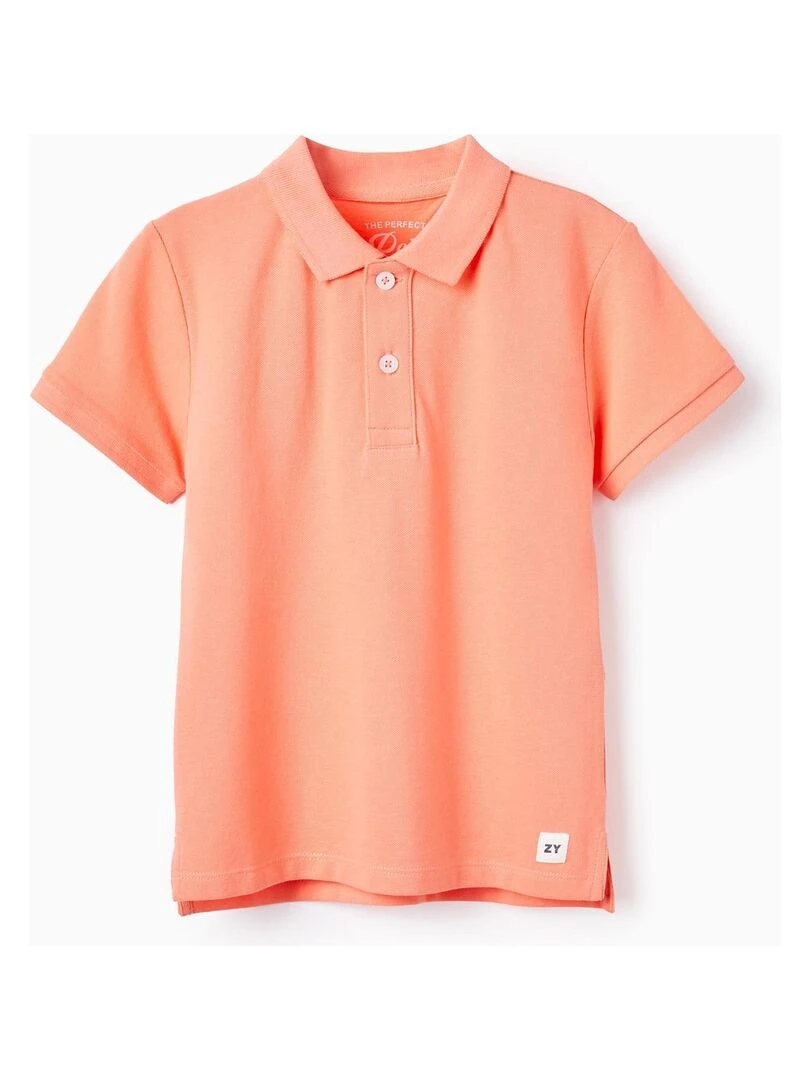 Polo en Coton pour Garçon manches courtes Rose