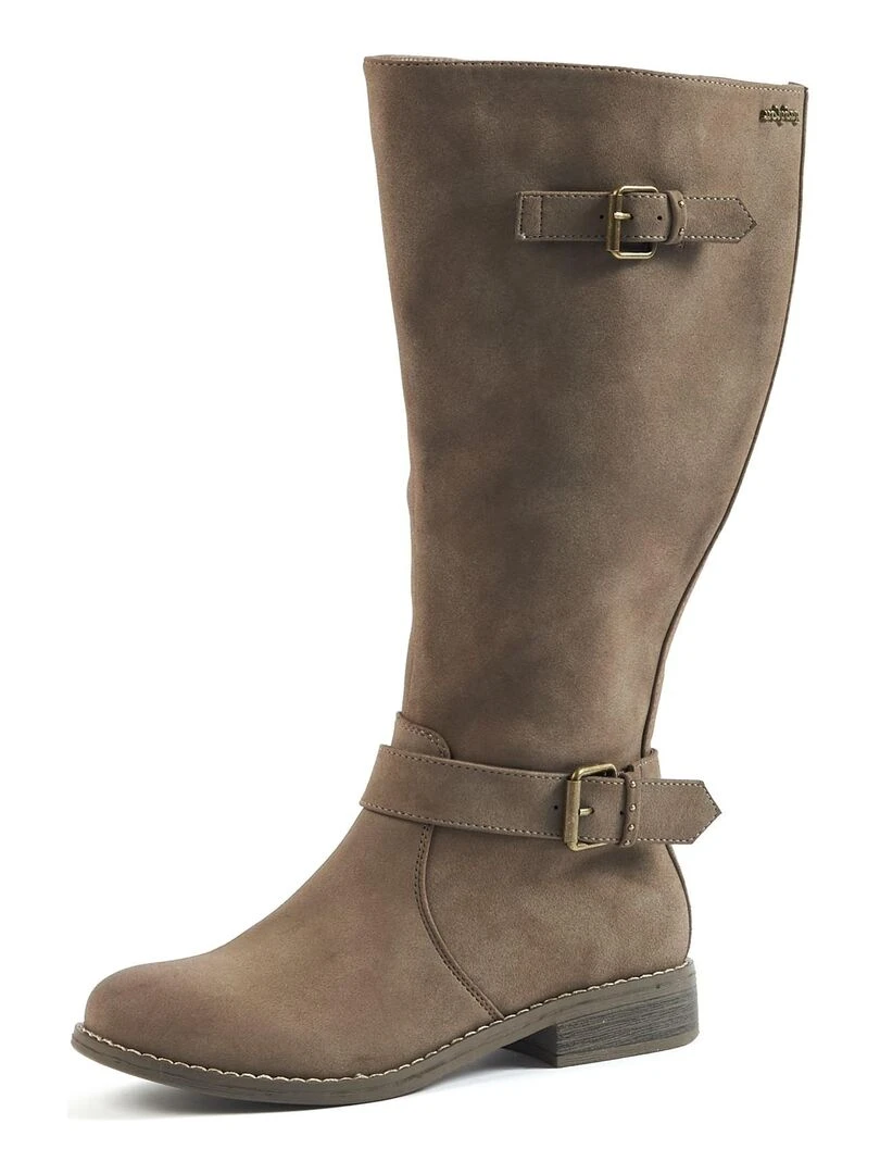 Gabylou Bottes XL pour mollets larges Modele Isabelle Taupe