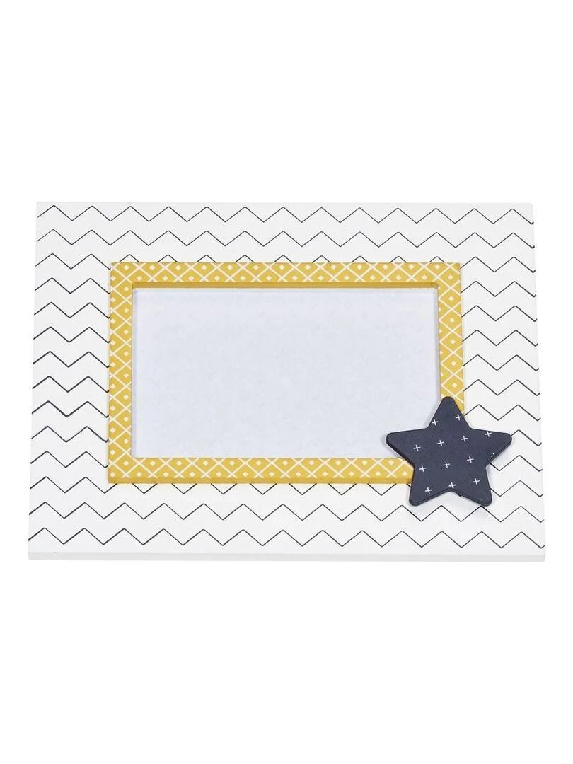 Cadre Photo Chevrons en MDF blanc SAUTHON Blanc