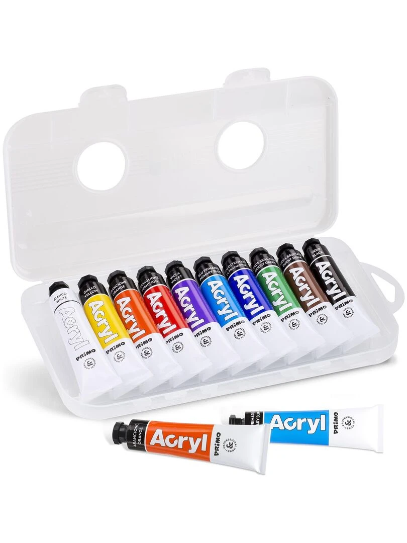 10 tubes de peinture acrylique 18 ml   N/A