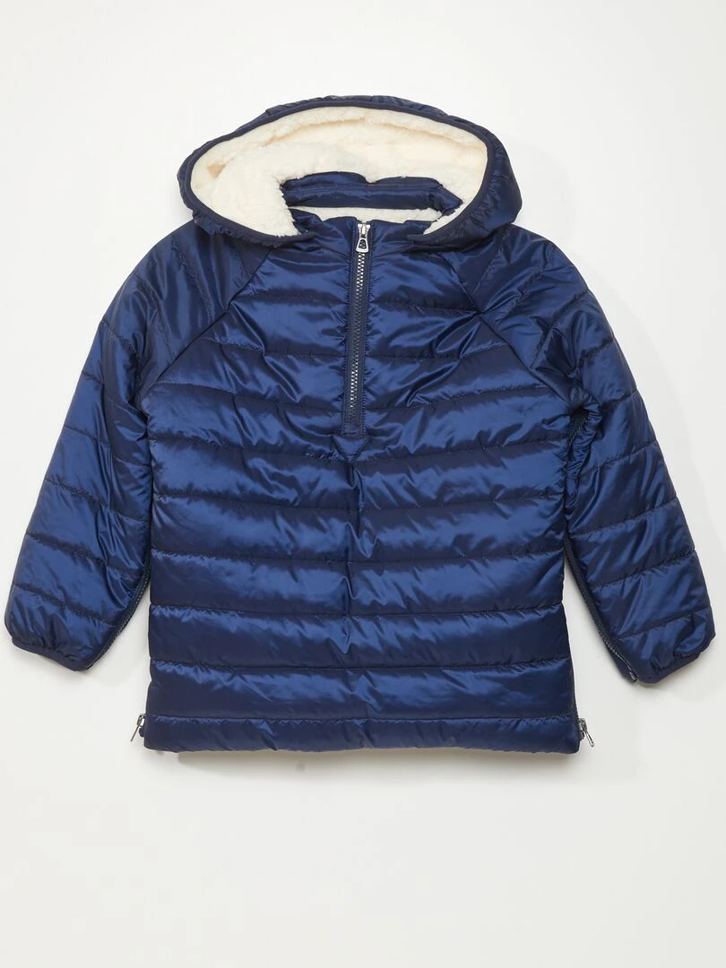 Doudoune matelassée à capuche   So Easy   Bleu marine