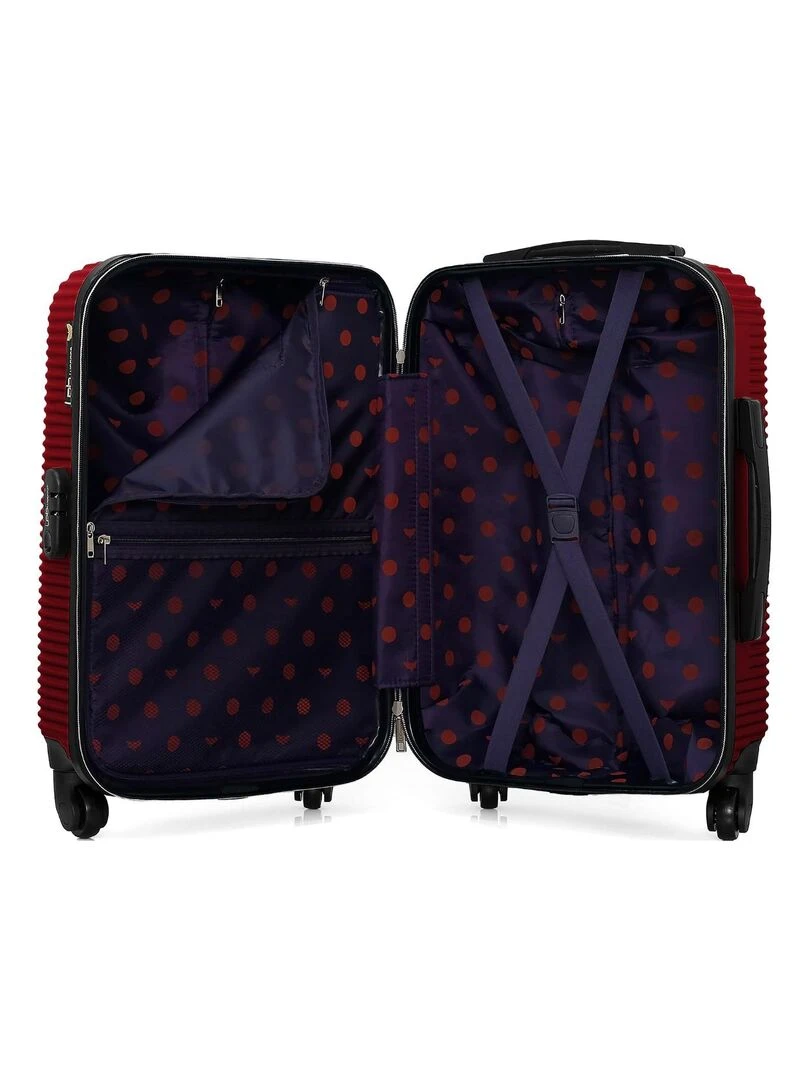 LPB   Valise Cabine ABS MUNICH 4 Roues 55 cm   Rouge