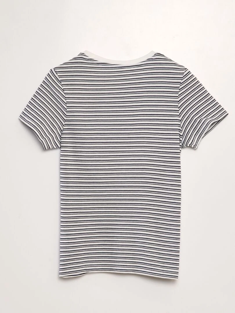 T shirt en maille piquée   Bleu soleil
