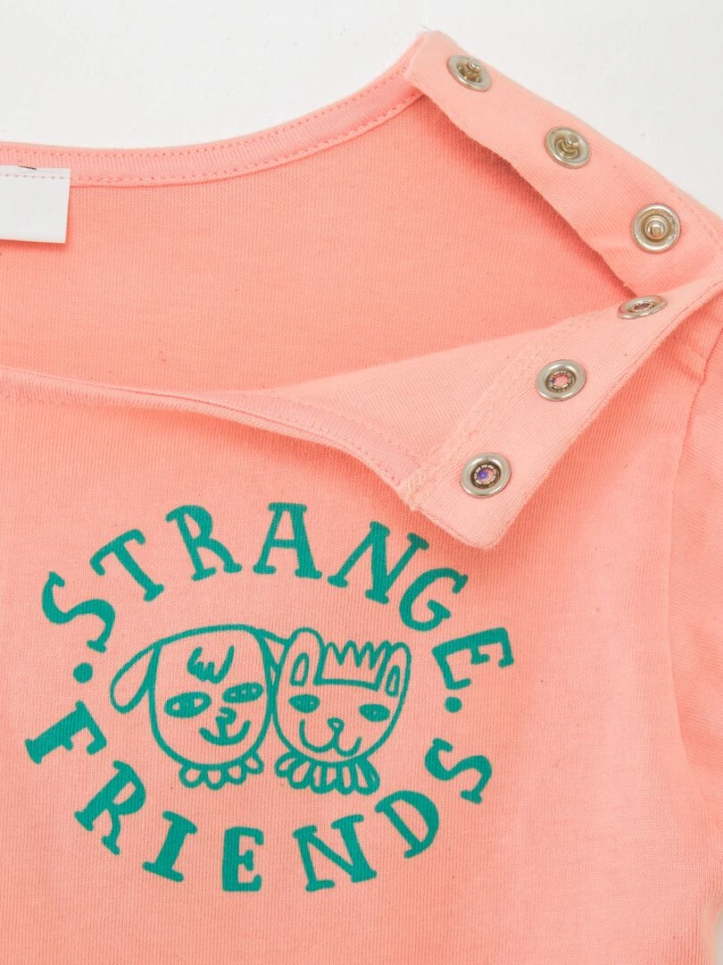 T shirt en coton X Little Bad Wolf   Rose