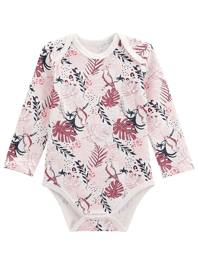 Lot de 2 bodies bébé manches longues Paraiso Ecru