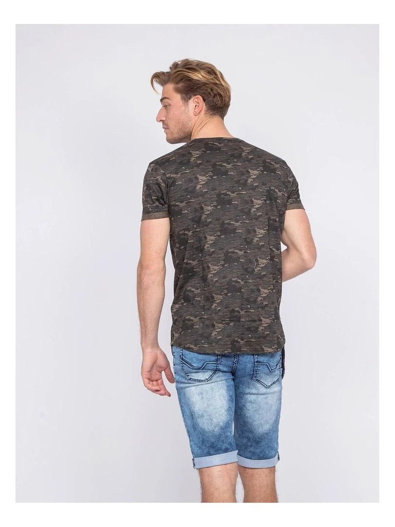 T shirt coton militaire NIMON   Kaki