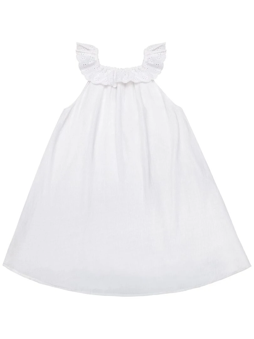Robe Cérémonie Bohème Fille  Blanche  AURORE   La Faute à Voltaire   Blanc