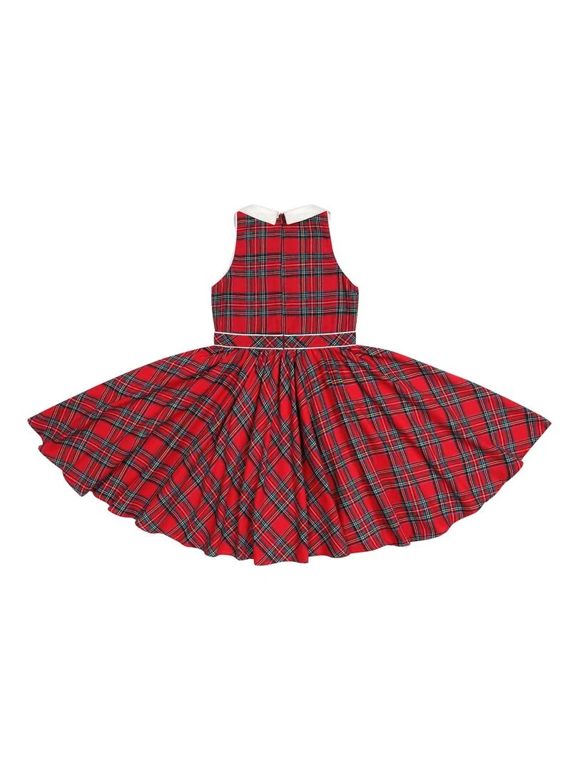 Robe de Noël Fille  Carrx Tartan Rouge  HEPBURN   'LA FAUTE A VOLTAIRE'   Rouge