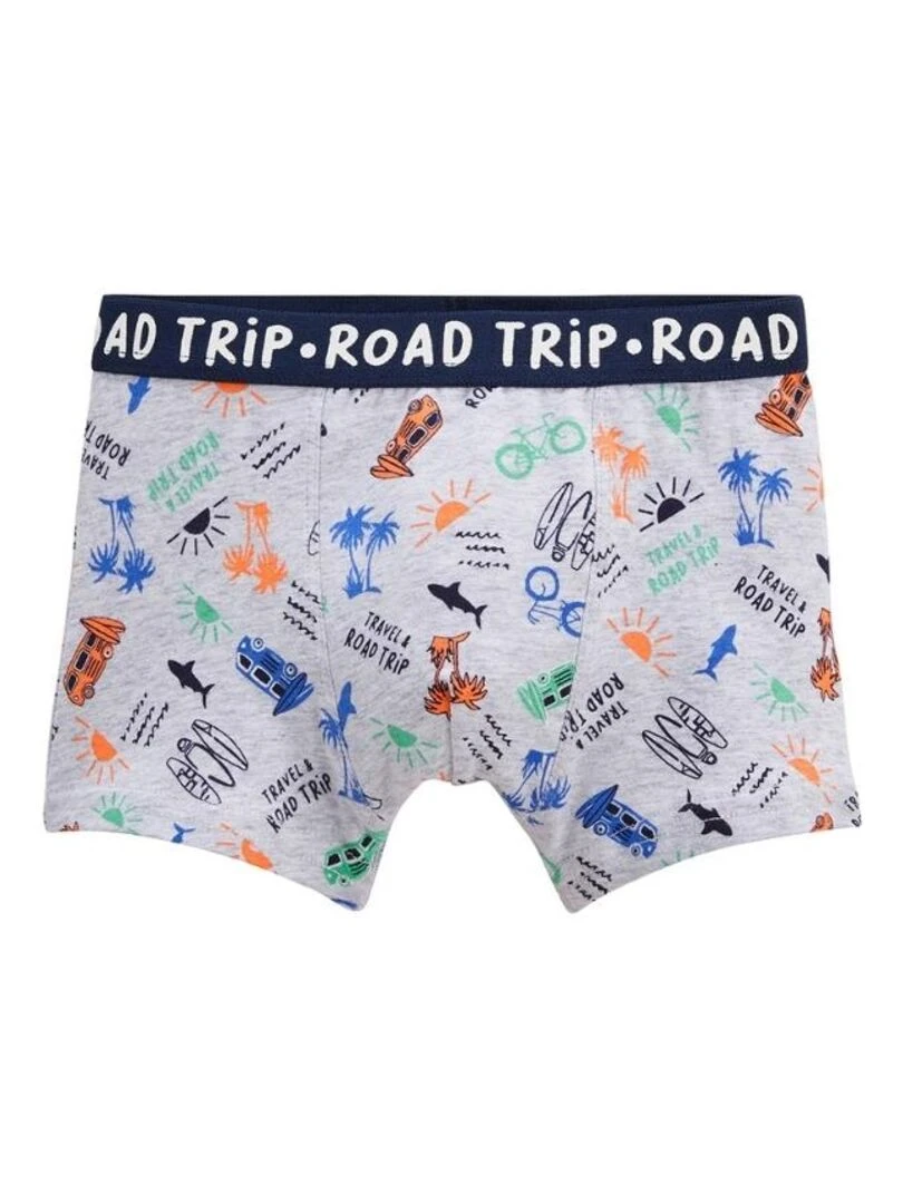 Lot de 2 boxers garçon Vacances   Orange