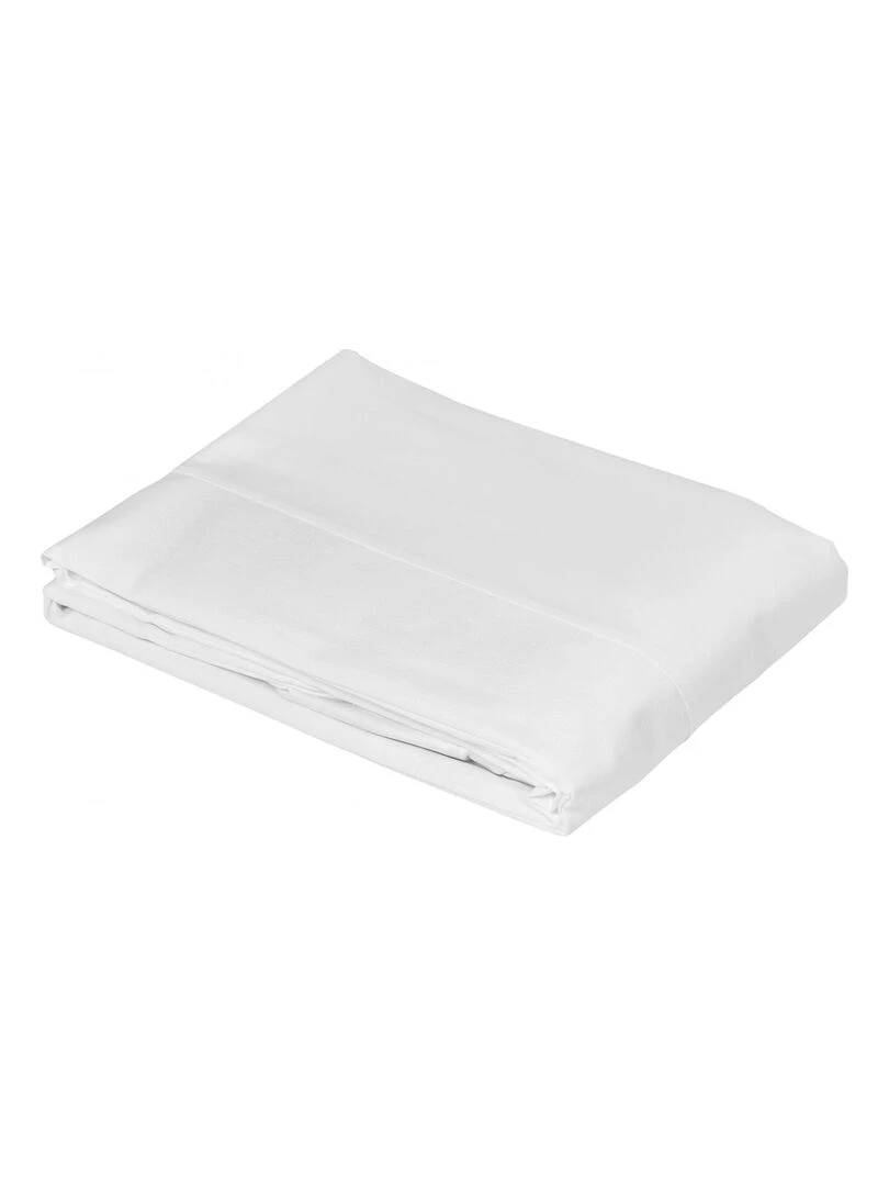 Cache Sommier à Volant Uni Blanc
