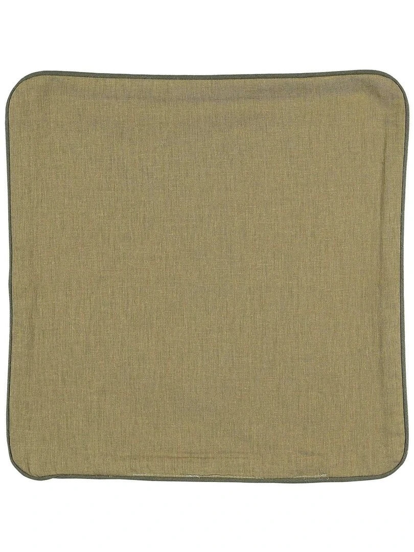 Housse de coussin en poly/lin Vert foncé
