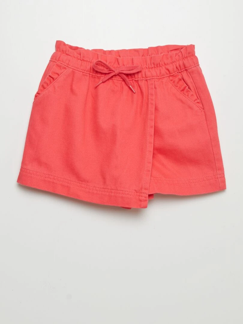 Short en jean Rouge