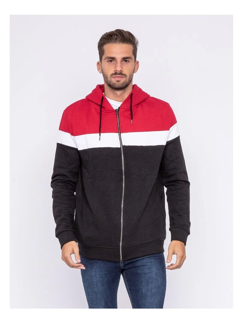 Sweat zippé capuche WUSTOK Noir