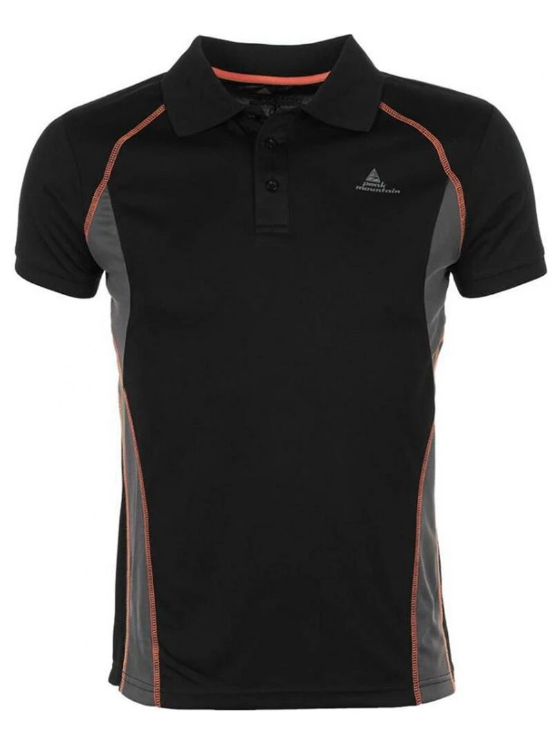Polo manches courtes homme CALYPSO PEAK MOUNTAIN Noir Noir