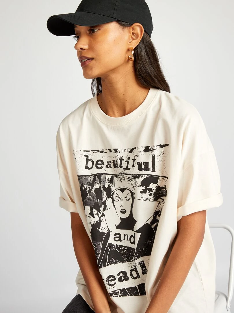 T shirt en jersey 'Blanche Neige' 'Disney' Beige