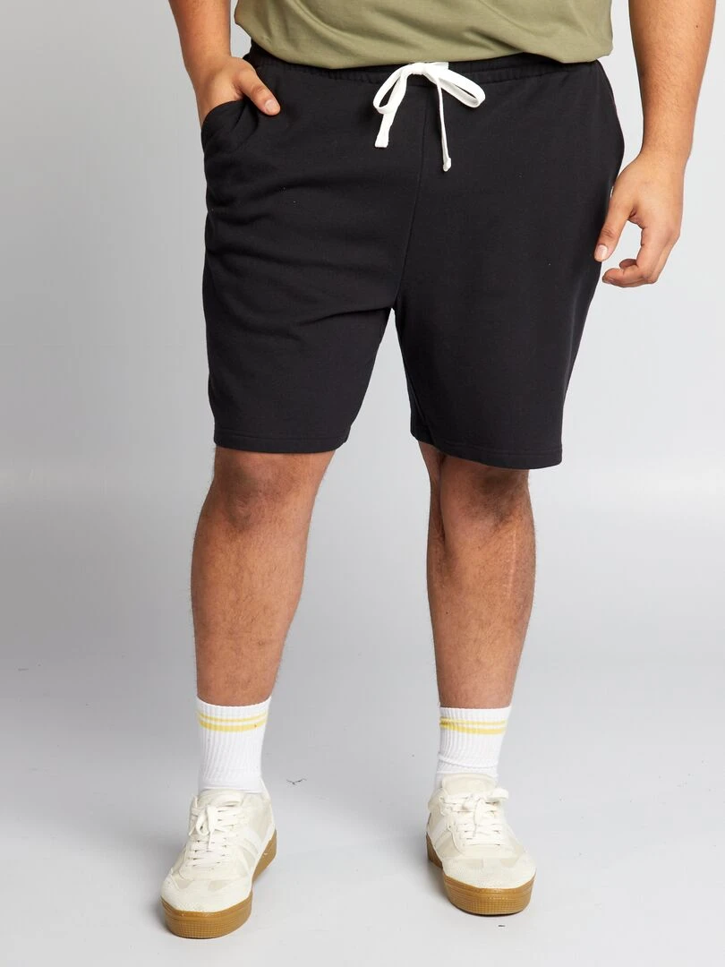 Short en molleton   noir