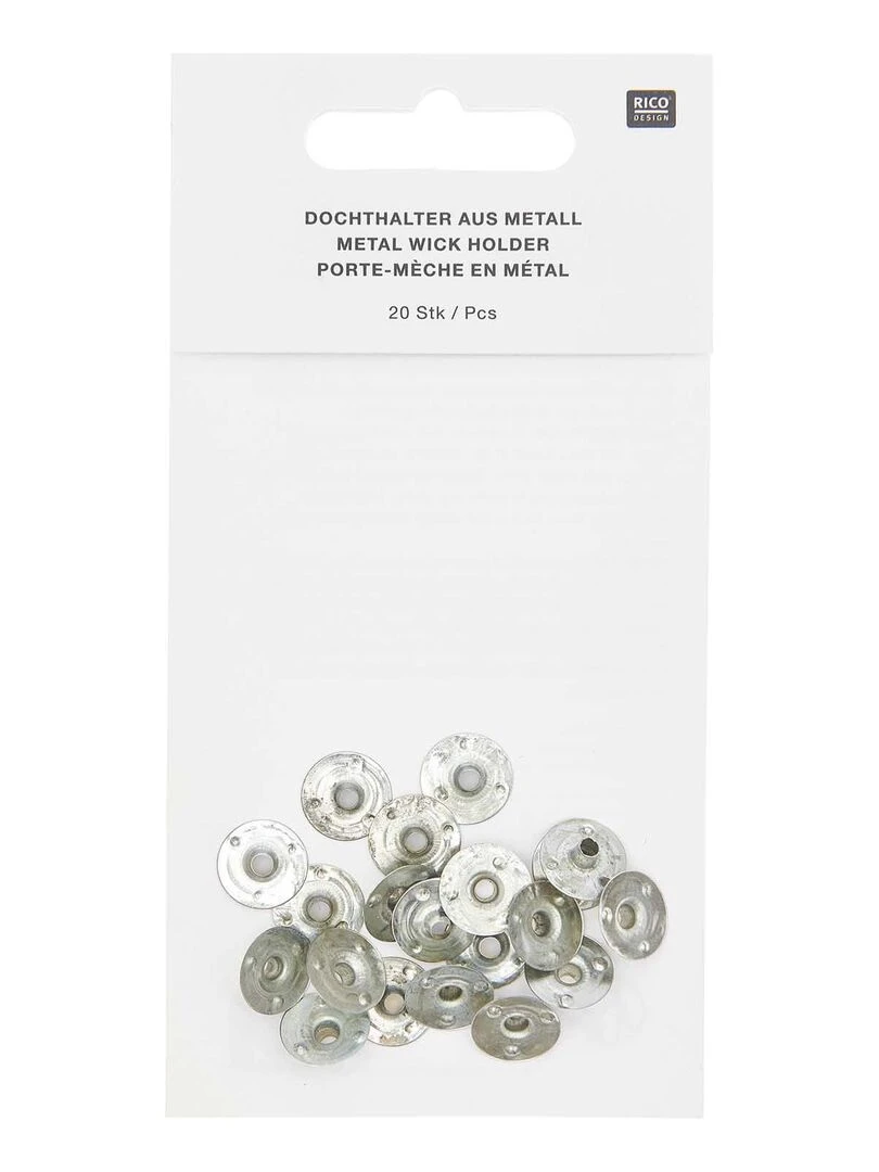20 porte mèches en métal Gris