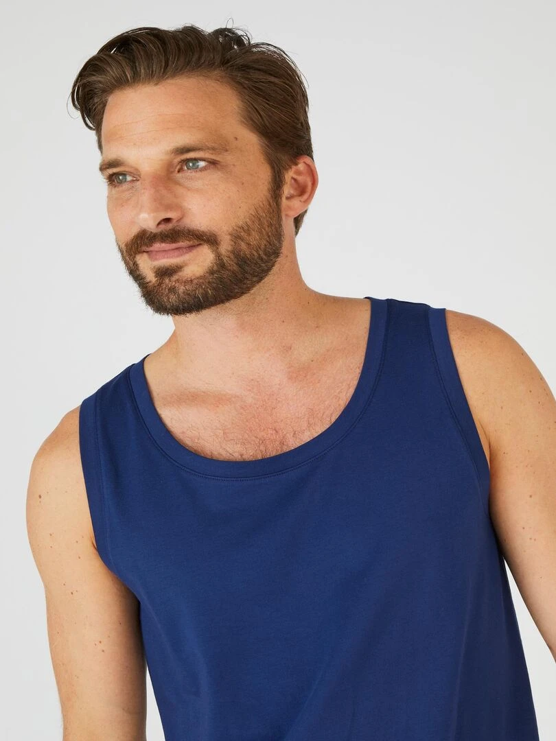 Débardeur en pur coton pima Damart Bleu foncé