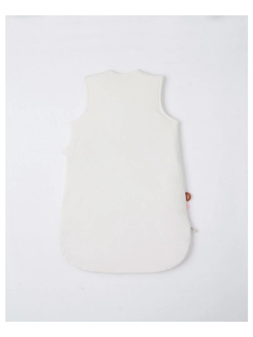 Gigoteuse 70 cm Babou en Veloudoux  écru/gris clair   Blanc