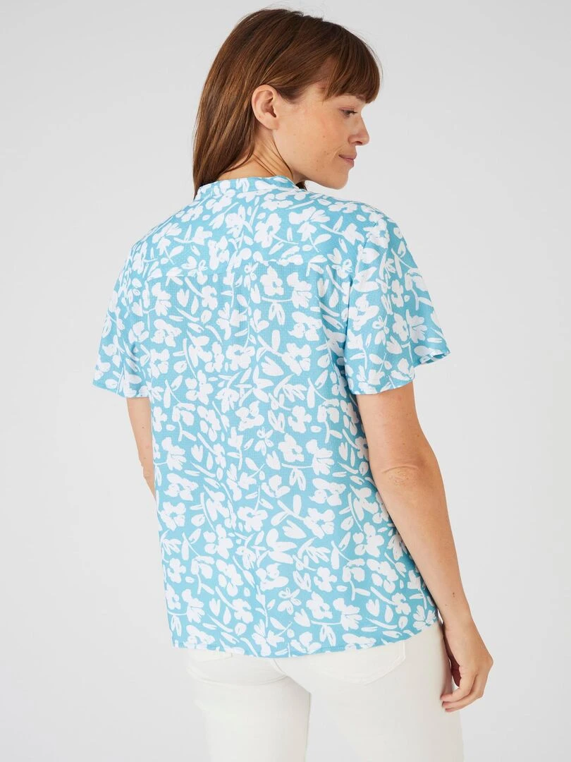 Chemisier à smocks Climatyl   Damart   Bleu