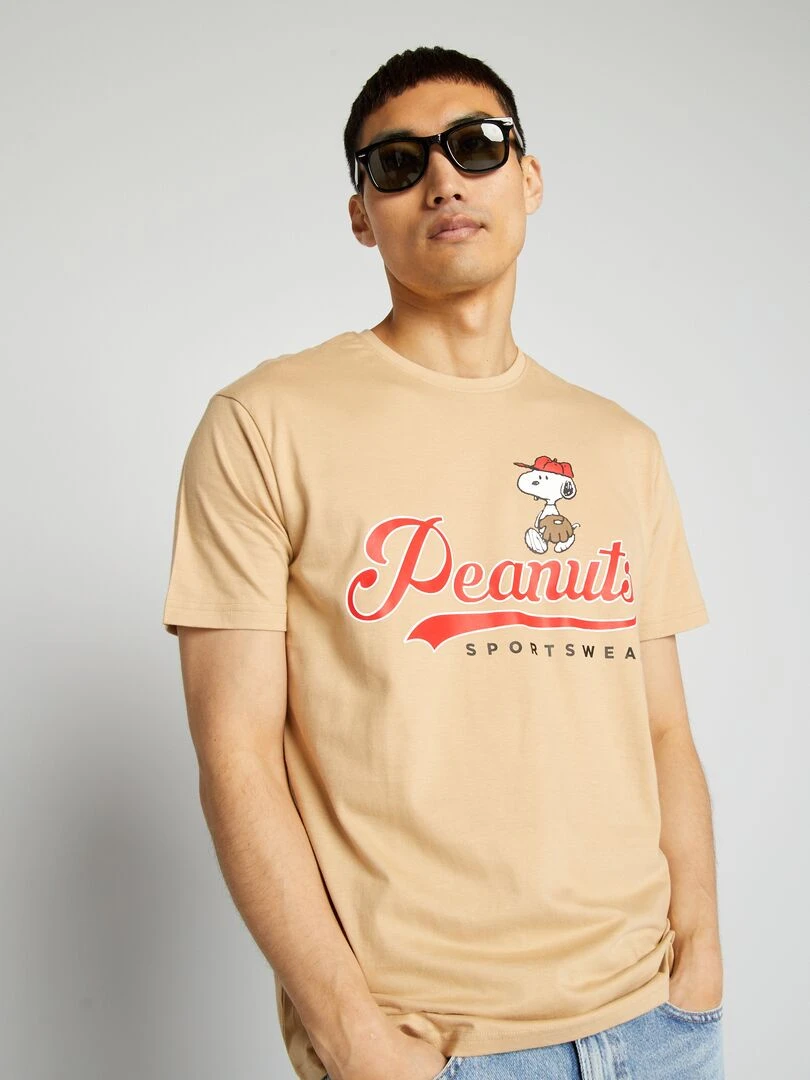 T shirt à manches courtes 'Snoopy' Beige