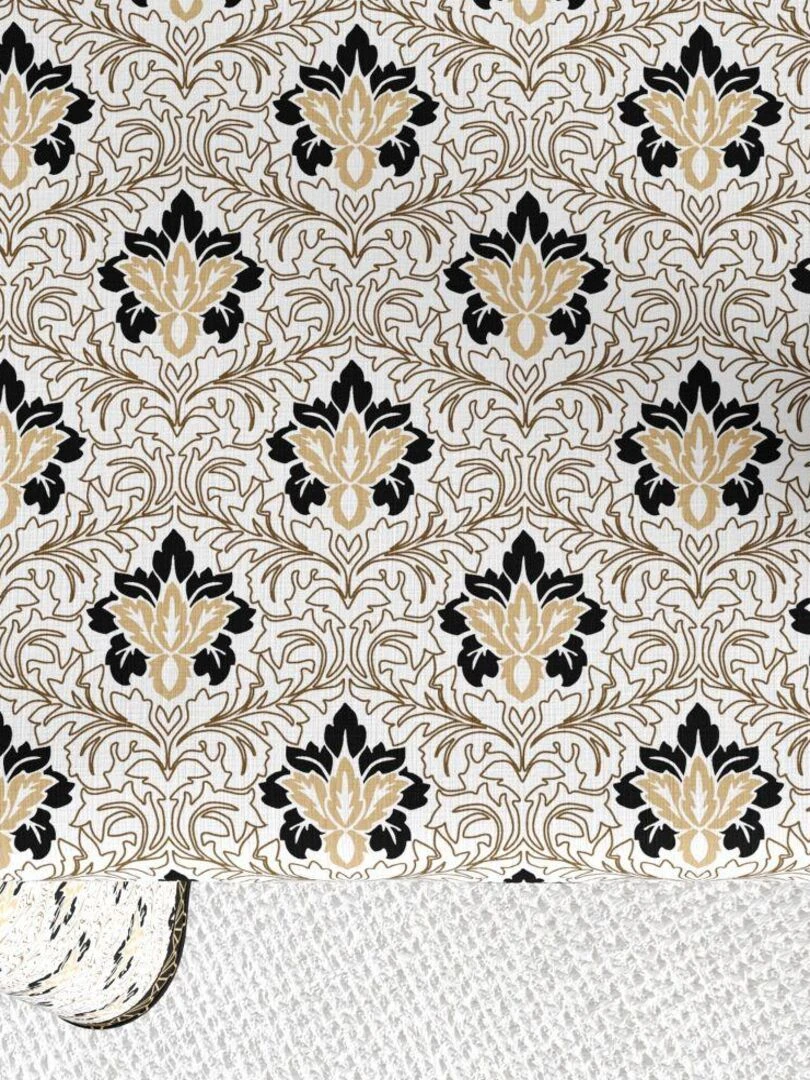 Nappe Polyester à motifs Antoinette   Marron