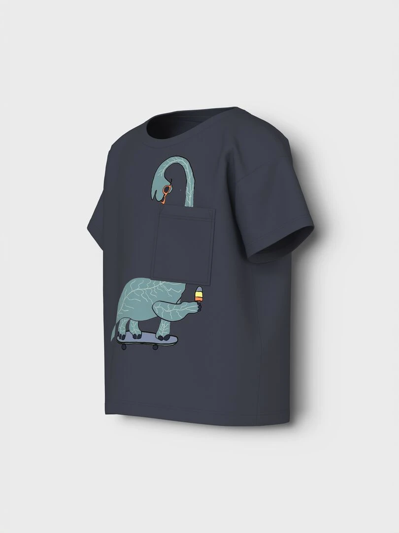 T shirt ludique 'Name it'   Marine