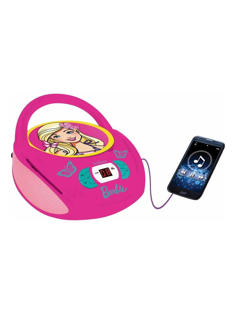 Lecteur Cd Portable Avec Prise Micro Barbie   N/A