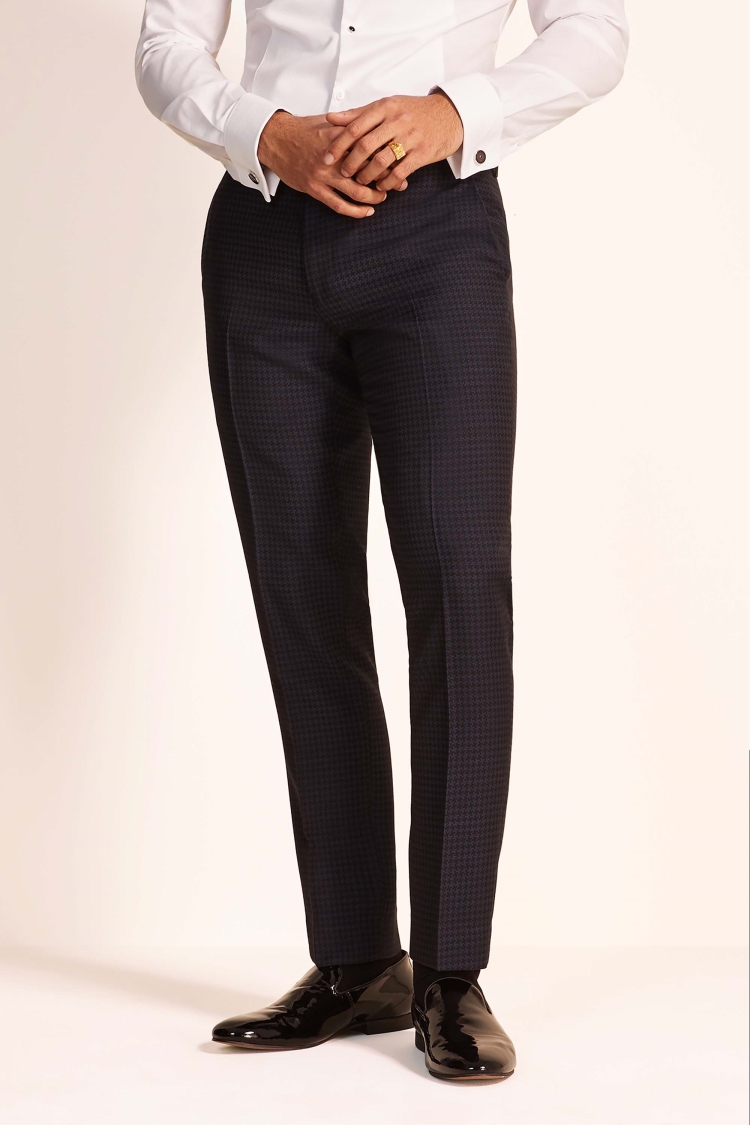 Slim Fit Ink Houndstooth Dress Jacket   Buy Online at Moss