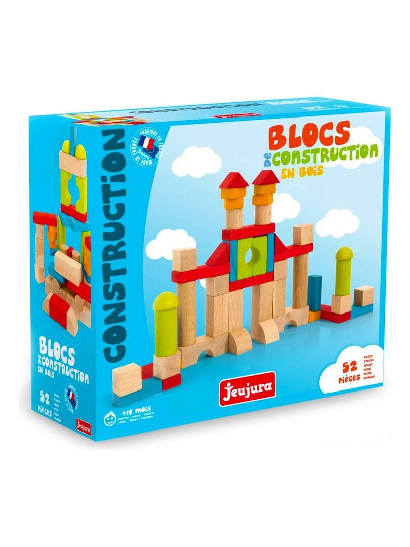 Blocs de construction : 52 pièces en bois N/A