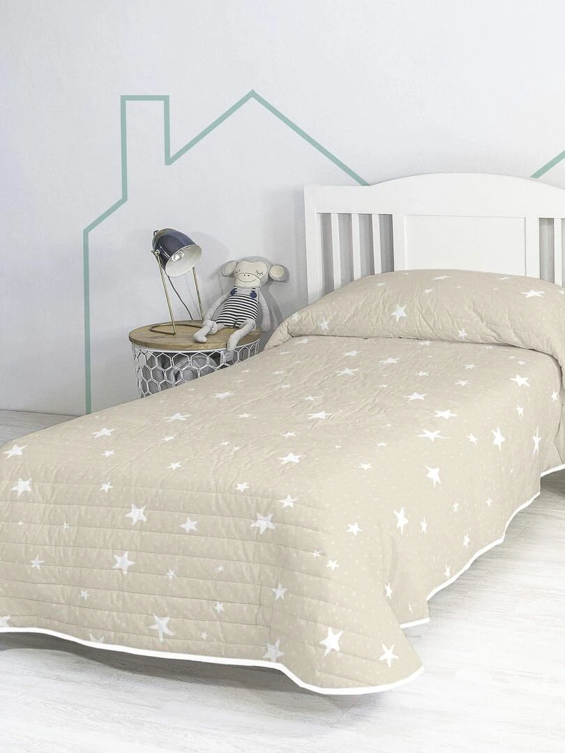 Couvre lit Little star "Happyfriday" Beige