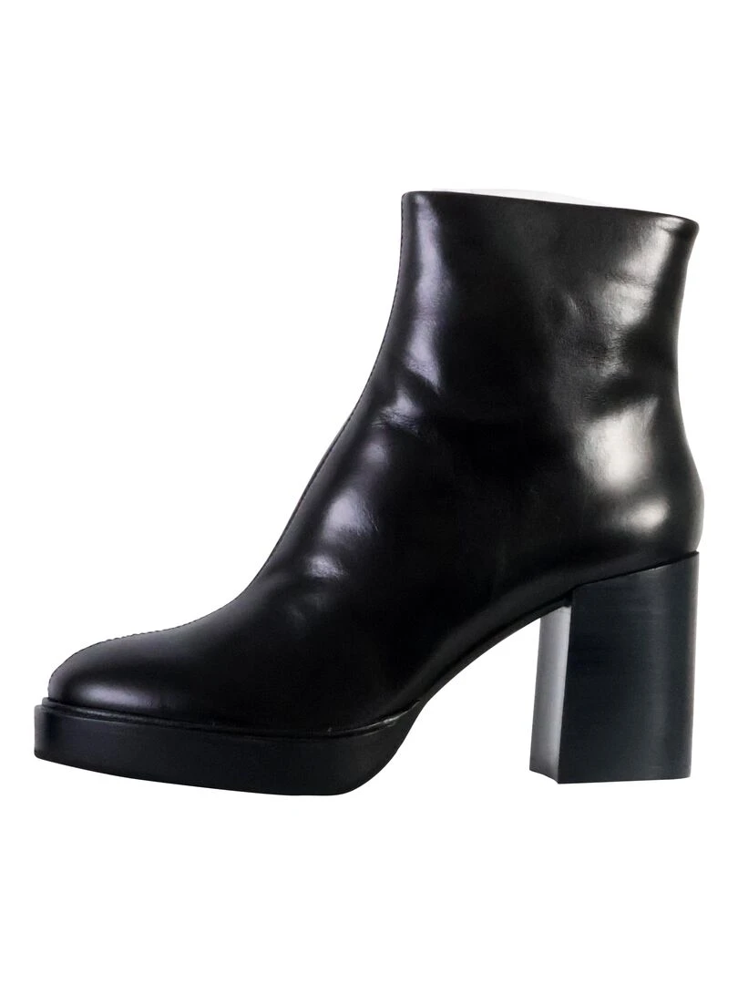 Bottine Cuir Emilie Karston Iris Noir