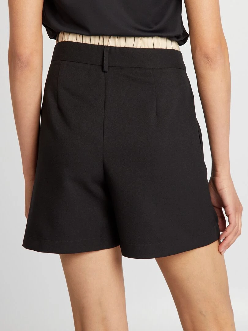 Short taille haute effet sous vetêment   noir