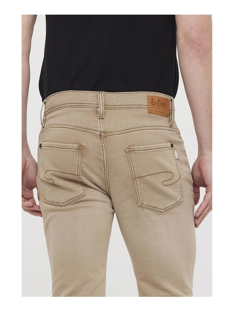 Lee Cooper   Pantalon coton straight LC122   Beige argile