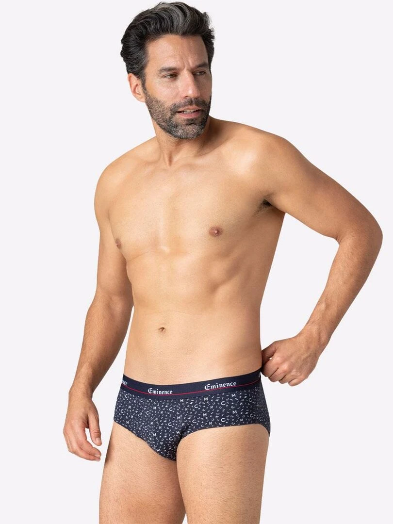 Lot de 3 slips homme Chic Edition limitée 80 ans   Bleu marine